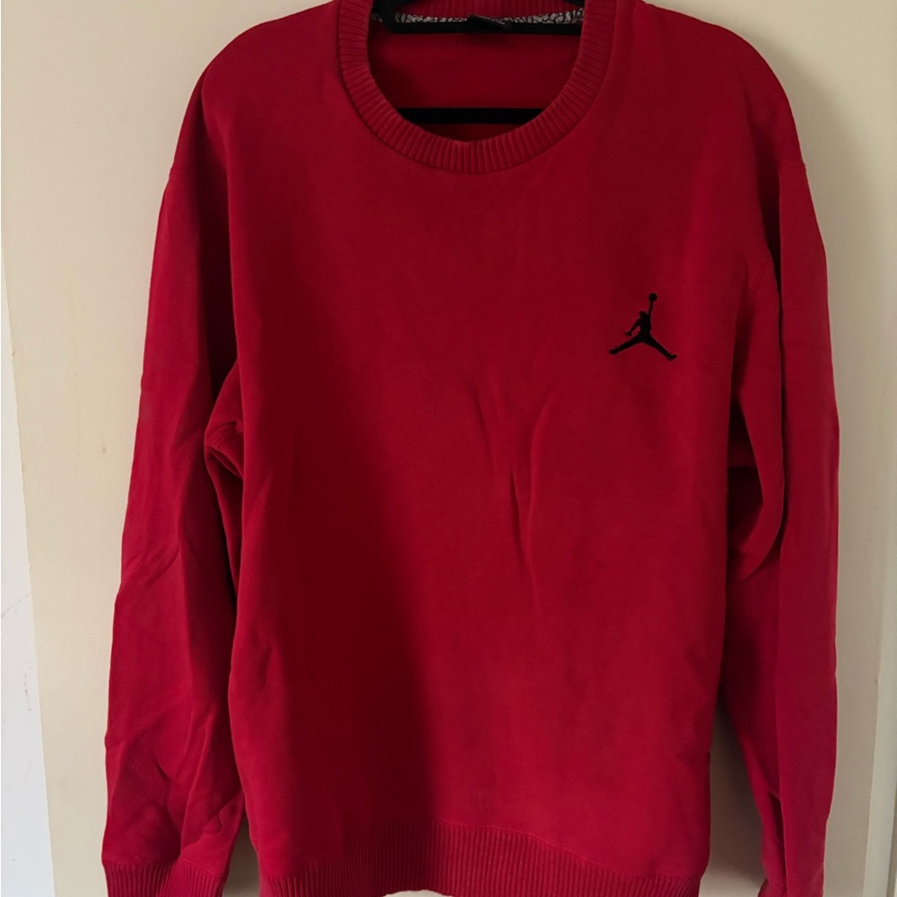 Jordan Red Sweatshirt with Iconic Logo